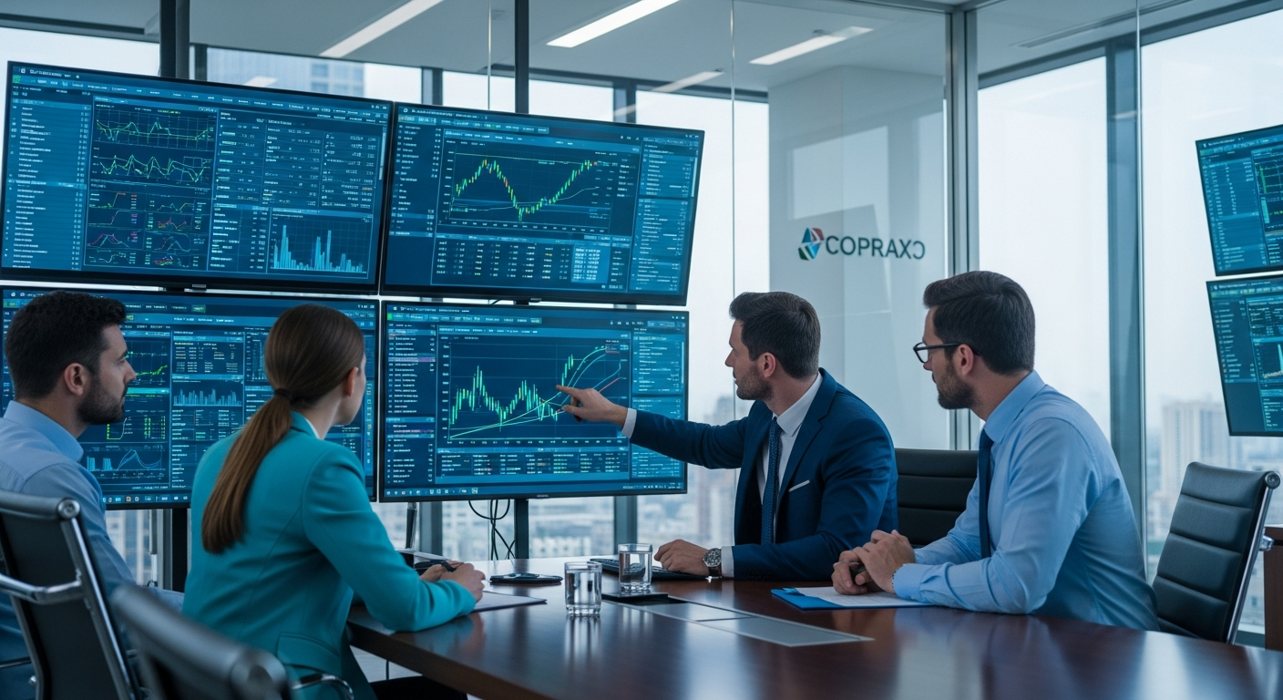 Finance professionals at work